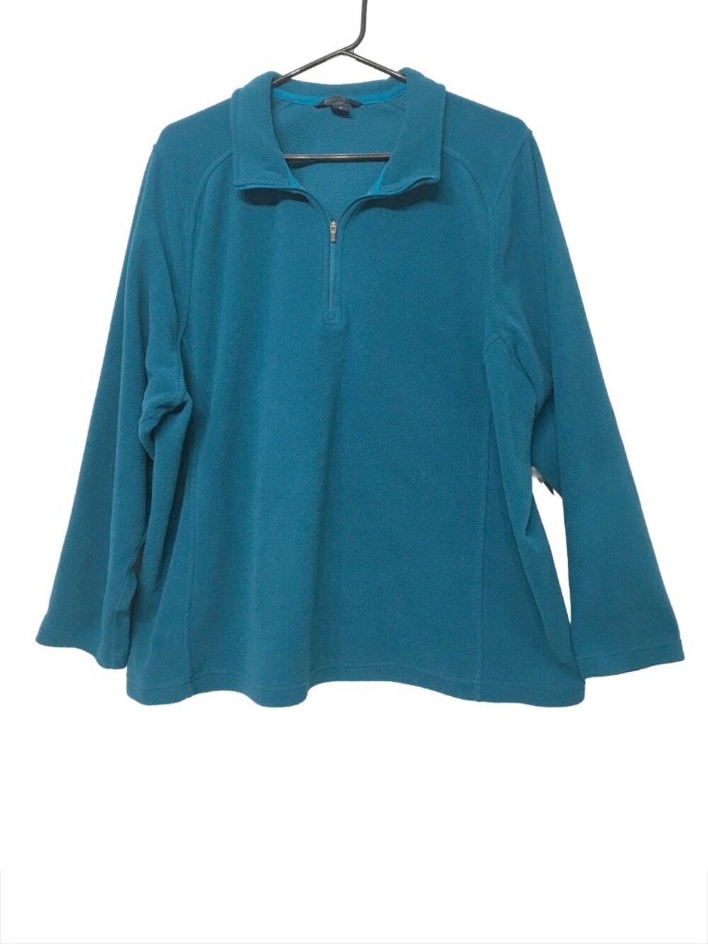 Lands' End Women's Teal Fleece Top Size 1X 16w-18w